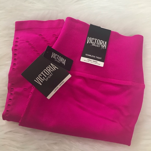 Victoria's Secret Pants - ✔️NEW wTag-VICTORIA’S SECRET Sport Pink Tights L